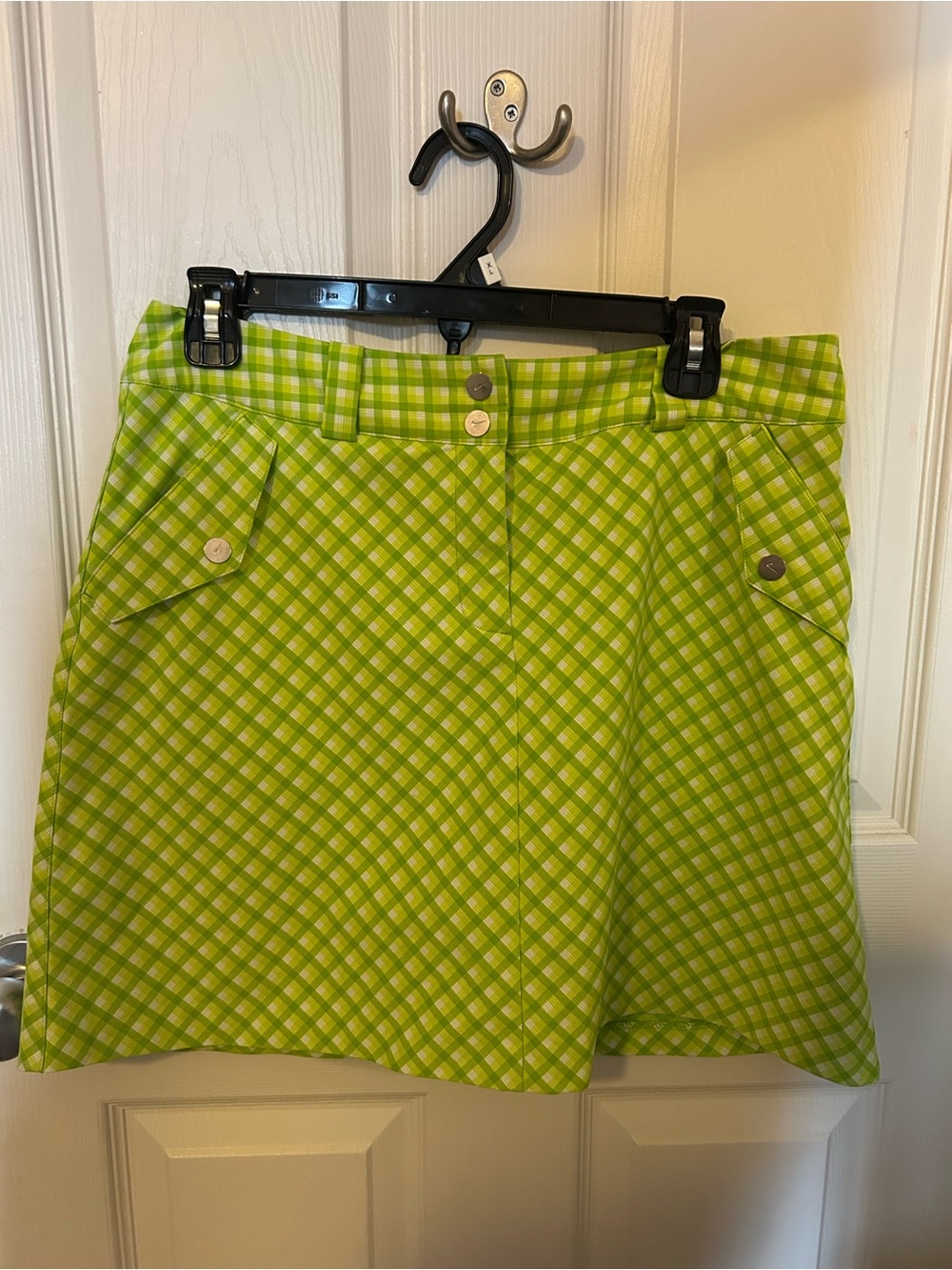 Green Nike Plaid A-Line Women's Skirt